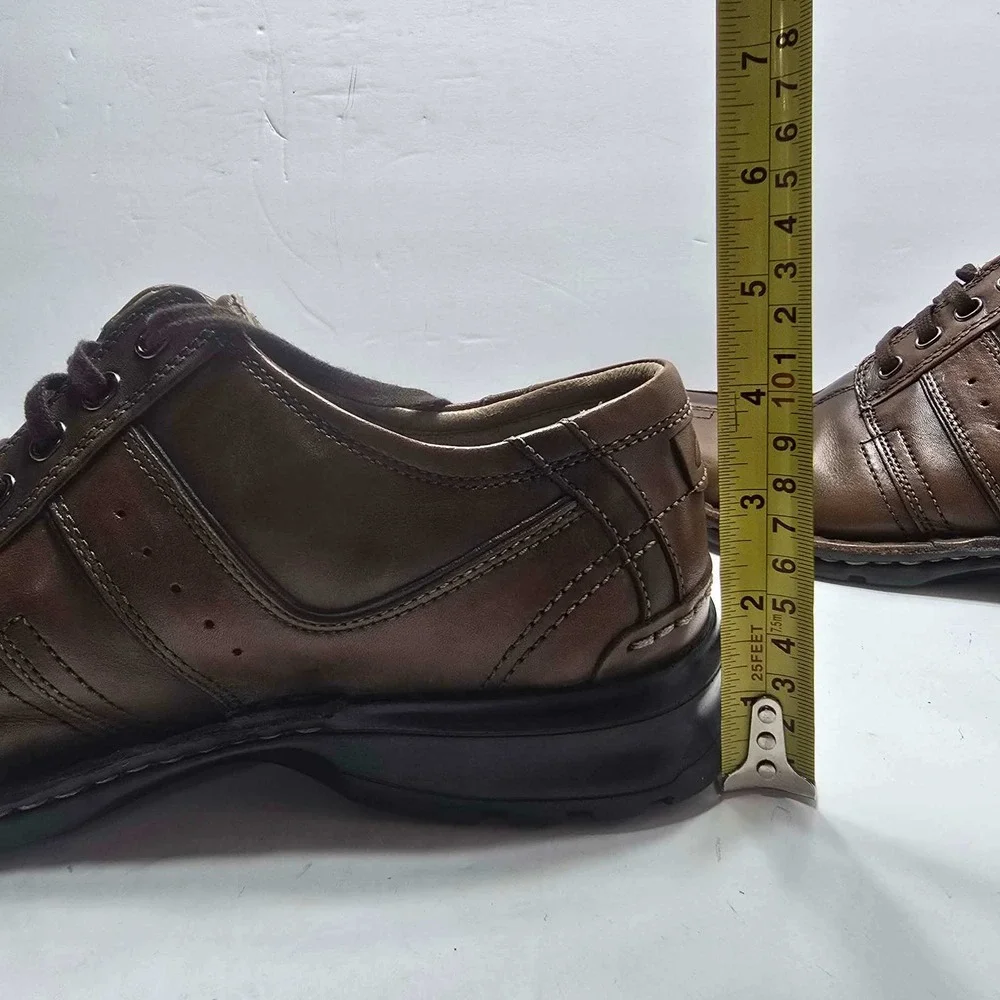 Clarks Mens 70852 Brown Leather Lace Up Casual Comfort Oxford Shoes Size 10.5 M